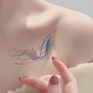 Pink Koi Tattoo Sticker Female High Sense Ins Waterproof And Durable