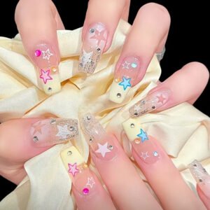 Nail Stickers Detachable Nail Crystal 24 Pieces